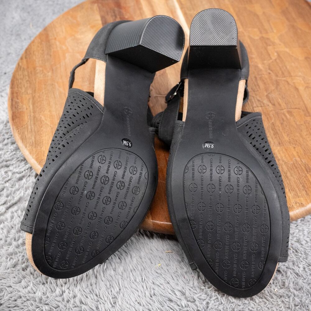 Giani Bernini Jaccee‎ Memory-Foam Perforated Shooties Heeled SZ 9.5 Black - Picture 5 of 6